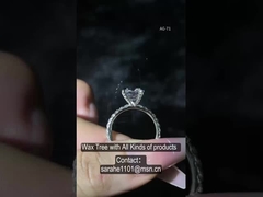 Round Shaped Swarovski Engagement Rings 2.18g Couple 925 Silver CZ Rings