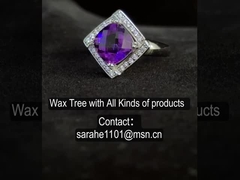 AAA 925 Silver Gemstone Rings With Amethyst Stone 4.1g