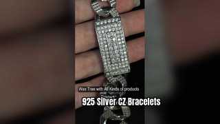 19cm 925 Silver CZ Bracelet 100g Personalized Sterling Silver Friendship Bracelets