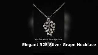 Dainty Grape Pendant 925 Sterling Silver Necklace