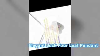 Four Leaf Clover Aquamarine Silver Pendant for Good Luck