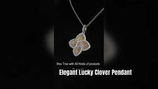 Elegant 925 Sterling Silver Four Leaf Clover Pendant