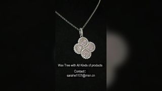 Elegant 925 Sterling Silver Lucky Flower Pendant Necklace