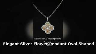 Stunning 925 Silver Lucky Flower Pendant with CZ Stones