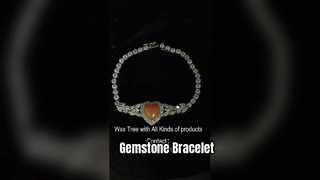 Noble 925 Sterling Silver Gemstone Bracelet Tennis Type Rhodium Plated