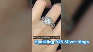 925 Silver CZ Rings Elegant Sparkle