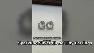 Elegant 925 Sterling Silver CZ Clover Earrings