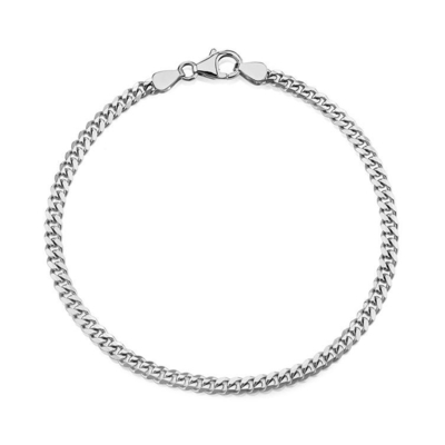 Cuban Link 925 Sterling Silver Jewelry Cubic Zirconia Chain Minimalist Bracelet