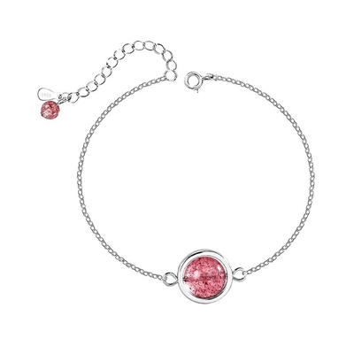 Fashion Opal Stone Crystal Bracelet 925 Sterling Silver Jewelry For Women