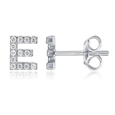 Square Zirconia 925 Sterling Silver Earrings , 0.8g Sterling Silver Studs