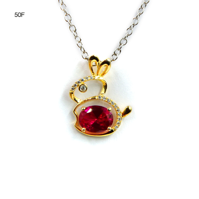 Round Diamond Prong Set 18K Gold Necklace 1.00 Carat Gemstone