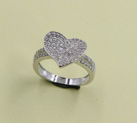 Heart Ring Elegant 925 Sterling Silver Rings With AAA CZ Pave Setting In Round Oval Heart And Marquise Shapes