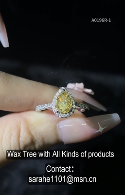 Pear Shape Moissanite Shinning 925 Sterling Silver CZ Rings AAA High Grade Cubic Zirconia Stones 1.0-1.5-2.0mm Stone Size Silver Gemstone Rings