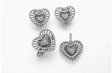 AAA CZ Silver 925 Jewelry Set 6.12g 925 Sterling Silver Earrings Set