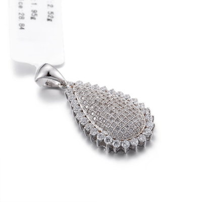 Tear Of The Goddess 925 Silver CZ Pendant Christian Dior 1.95g