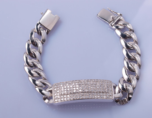 30g 925 Sterling Silver Charms For Bracelets Mens 17cm Anti-Allergic