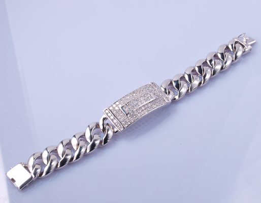 19cm 925 Silver CZ Bracelet 100g Personalized Sterling Silver Friendship Bracelets