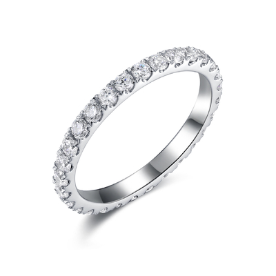 1.50g 925 Silver Diamond Rings Noble Round Diamond Engagement Rings