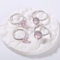 925 Silver CZ Pink Moissanite Rings Eternal Wedding Rings 1.78g For Women
