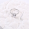 Round Shaped Swarovski Engagement Rings 2.18g Couple 925 Silver CZ Rings