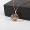 Marquise Shape Rhodium Plated Sterling Silver Pendant Colorful CZ Mirror Polished