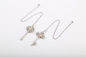 Latest Heart Key CZ Pendant Necklace For Women Charm 925 Sterling Silver Pendant