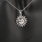 Dainty Pendant 925 Silver Sun Shaped Pendant For DIY Love Necklace Charms Valentine Gift Heart