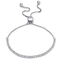 Adjustable 925 Silver CZ Bracelet Cubic Zirconia Iced Out Tennis Chain Bracelet For Women