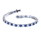 Luxury Created Nano Blue Sapphire Bracelet Women Romantic Wedding 925 Silver Fine Jewelry