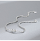 Minimalist Personality 925 Sterling Silver Bracelet Love Knot Beads Chain Jewelry
