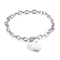 Heart Charm 925 Sterling Silver Chain Bracelet Extraordinary High Polished