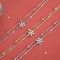 Shiny Snowflake 925 Sterling Silver Link Bracelet For Women Double Chain