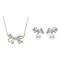 Necklace Earrings 925 Sterling Silver Jewelry Pearl Butterfly Women'S S925 Jewelry Set