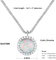Women'S Necklace And Earring Jewelry Set Zircon Opal 925 Silver Rhodium Plating