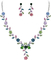 Leaf Cluster Flower Crystal Silver 925 Jewelry Set Women'S Wedding Pendant And Earring Set