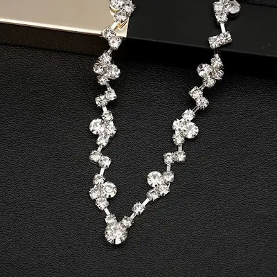 Elegant Dangle Earrings And Link Bracelet Set 925 Sterling Silver Jewelry With AAA Cubic Zirconia