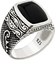 5.0g 925 Silver CZ Rings , 6.0mm Sterling Silver Faith Ring For Men