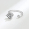 925 Sterling Silver Friendship Rings , Love Silver Zircon Classic Ring