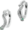 Hoop 925 Silver CZ Earrings , Sterling Silver Hoop Earrings For Women