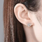 Fashionable 925 Silver Ear Studs , 925 Silver Sterling Heart Shaped CZ Earrings
