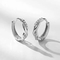 3.2g 925 Silver CZ Earrings , Silver Ear Drops Braided Hoop Earrings