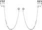 Crawler 925 Sterling Silver Cuff Earrings Chain For Women Teen Girls