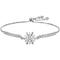 925 CZ Silver Snowflake Bracelet Women'S Girls Plating Adjustable Chain