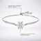 925 CZ Silver Snowflake Bracelet Women'S Girls Plating Adjustable Chain