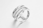 Custom 925 Sterling Silver Classic Big Ring Chunky Jewellery Stones Stacked Cubic Zirconia Women Ring and Men Ring 925