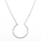 Womens Simple Zircon CZ Pendant 925 Silver Necklace 45cm Chain Length Affordable Gift Box
