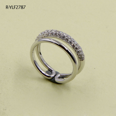 Radiant Cut Pear Shaped CZ Silver Rings Prong Set 925 Sterling Silver Fine Jewelry