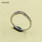 Elegant Clear Cubic Zirconia Sterling Silver Rings Fine Jewelry Band for Women