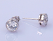 Casual DIY Silver White CZ Earrings Lightweight Gift Making Jewelry for Occasions