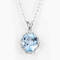 Customized Round Marquise Gemstone Pendant S925 Logo Engraved Silver Necklace